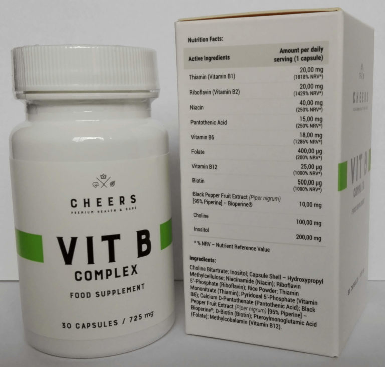 Vit B Complex CHEERS. Wysokie Dawki Wszystkich Witamin Z Grupy B